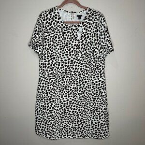 Ann Taylor Shift Dress Size 12 Leopard Career Work Pockets NWT